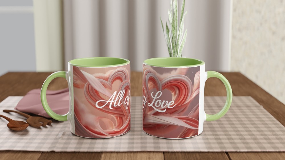Romantic Love Mug | 'All Of My Love' Quote | Anniversary Gift for Partner | Valentine's Day Present — view 5