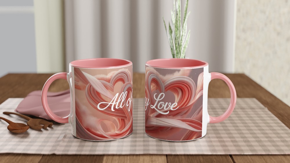 Romantic Love Mug | 'All Of My Love' Quote | Anniversary Gift for Partner | Valentine's Day Present — view 6