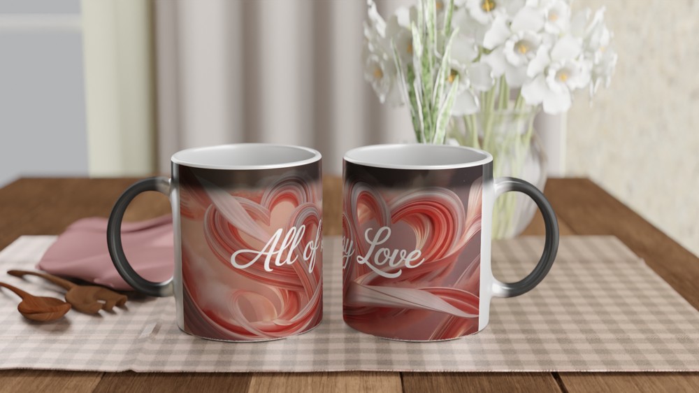 Romantic Love Mug | 'All Of My Love' Quote | Anniversary Gift for Partner | Valentine's Day Present — view 3
