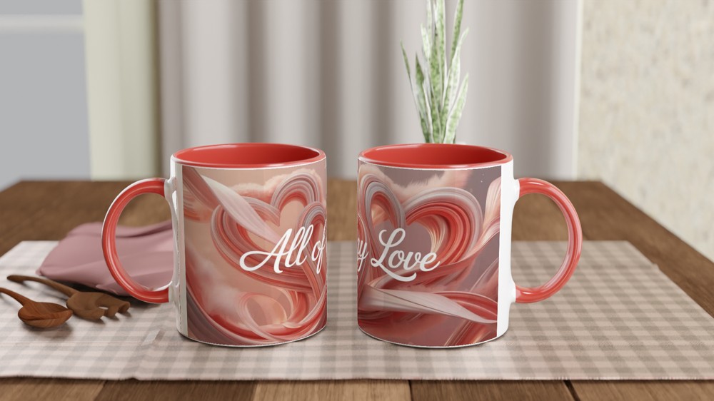 Romantic Love Mug | 'All Of My Love' Quote | Anniversary Gift for Partner | Valentine's Day Present — view 7