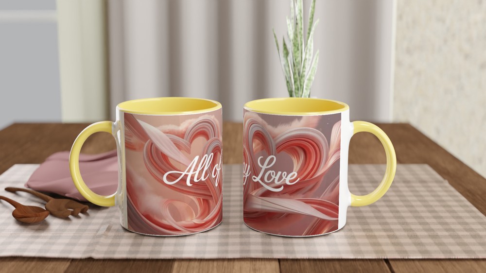 Romantic Love Mug | 'All Of My Love' Quote | Anniversary Gift for Partner | Valentine's Day Present — view 8