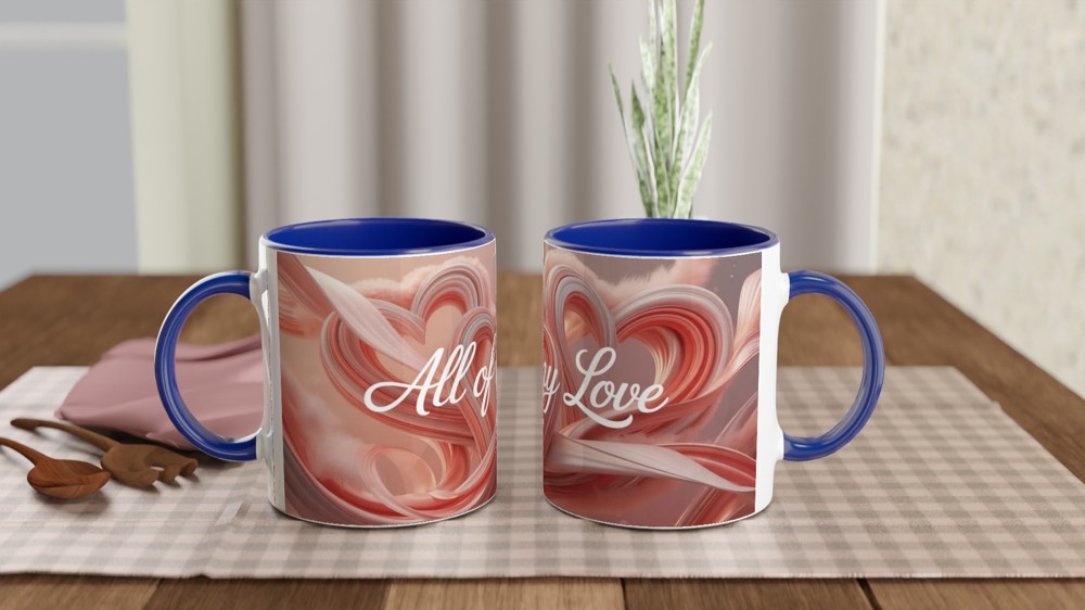 Romantic Love Mug | 'All Of My Love' Quote | Anniversary Gift for Partner | Valentine's Day Present — view 4