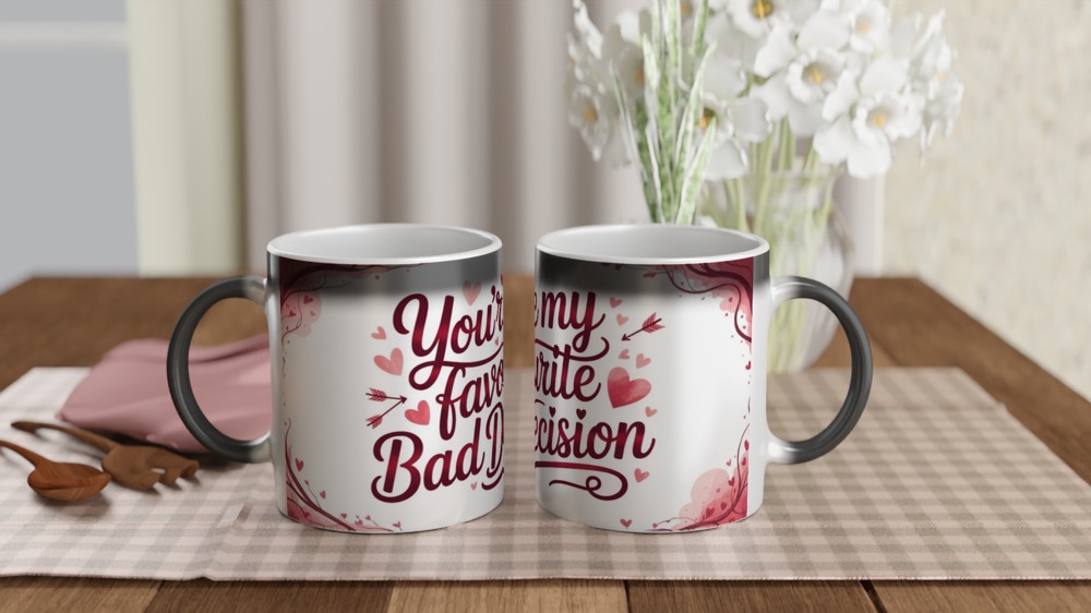 You're My Favourite Bad Decision - Funny Valentine's Mug — view 3