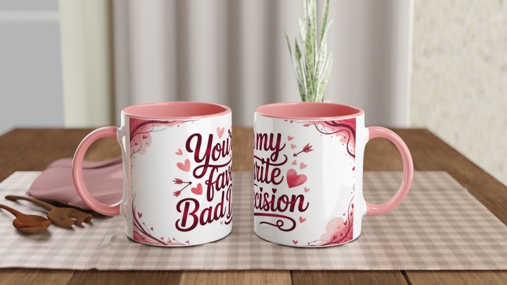 You're My Favourite Bad Decision - Funny Valentine's Mug — view 6