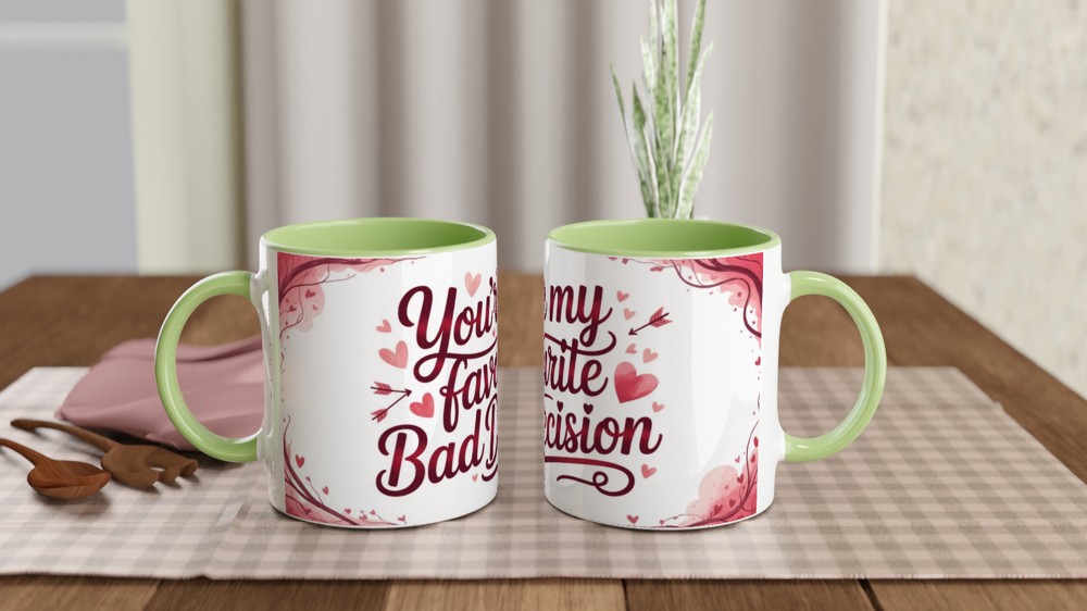 You're My Favourite Bad Decision - Funny Valentine's Mug — view 5