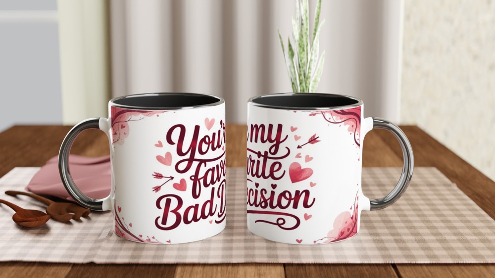 You're My Favourite Bad Decision - Funny Valentine's Mug — view 9