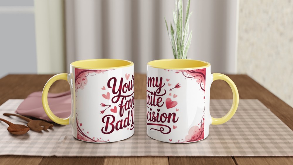 You're My Favourite Bad Decision - Funny Valentine's Mug — view 8