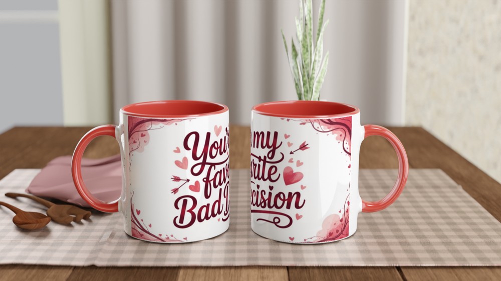 You're My Favourite Bad Decision - Funny Valentine's Mug — view 7