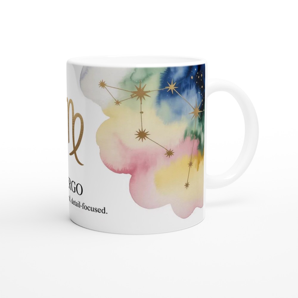 Virgo Zodiac Mug | Celestial Astrology Gift | Constellation Coffee Cup | Birthday Present for Best Friend — view 12