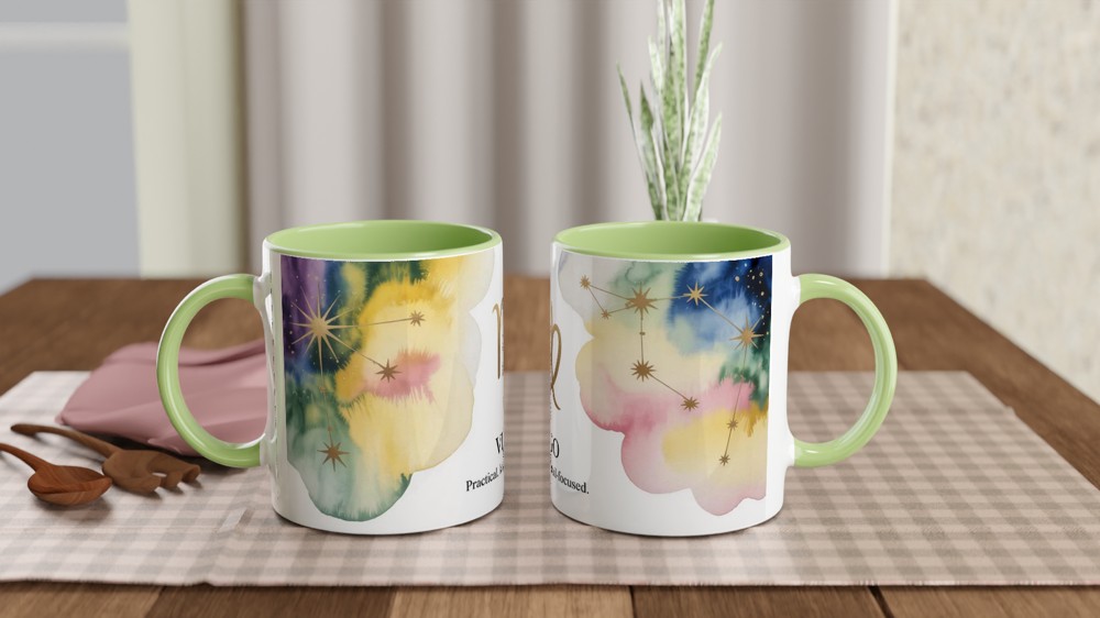 Virgo Zodiac Mug | Celestial Astrology Gift | Constellation Coffee Cup | Birthday Present for Best Friend — view 5