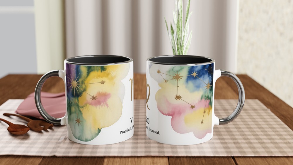 Virgo Zodiac Mug | Celestial Astrology Gift | Constellation Coffee Cup | Birthday Present for Best Friend — view 9