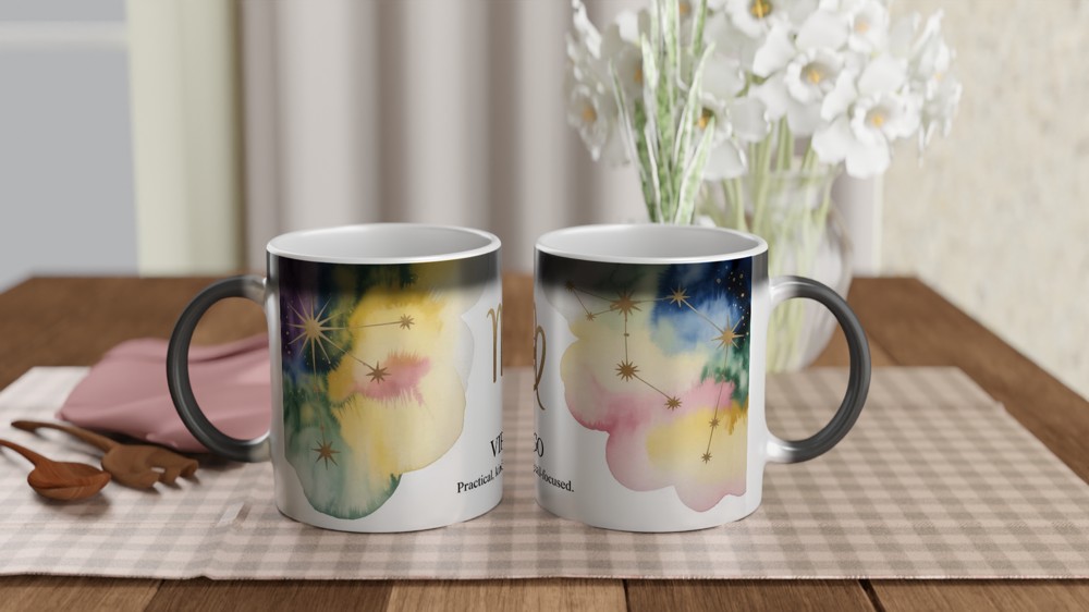 Virgo Zodiac Mug | Celestial Astrology Gift | Constellation Coffee Cup | Birthday Present for Best Friend — view 3