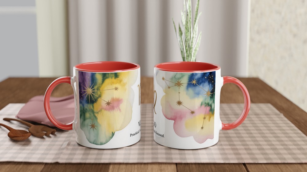 Virgo Zodiac Mug | Celestial Astrology Gift | Constellation Coffee Cup | Birthday Present for Best Friend — view 7