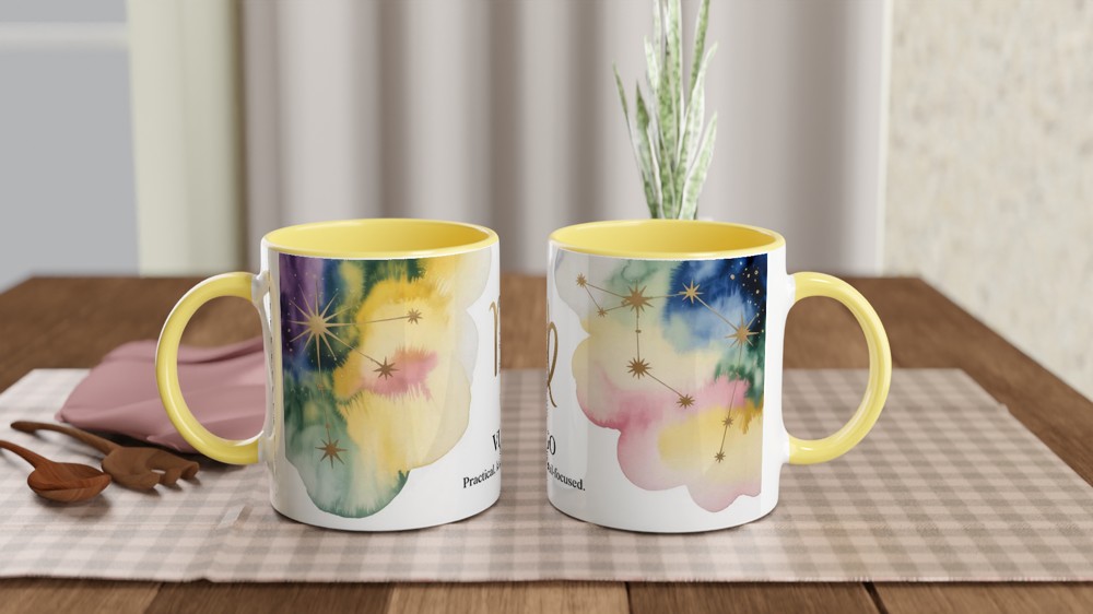 Virgo Zodiac Mug | Celestial Astrology Gift | Constellation Coffee Cup | Birthday Present for Best Friend — view 8