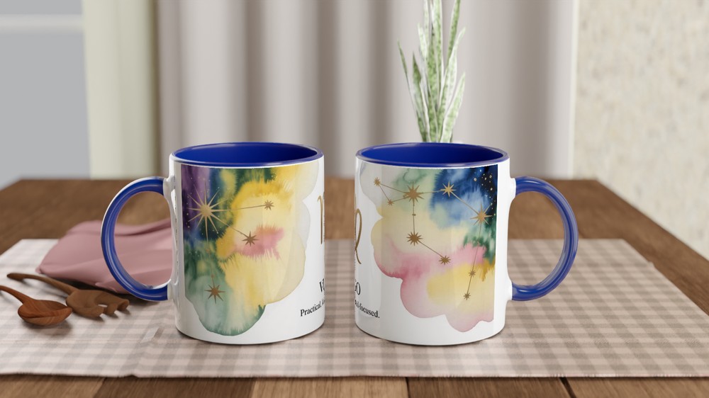 Virgo Zodiac Mug | Celestial Astrology Gift | Constellation Coffee Cup | Birthday Present for Best Friend — view 4