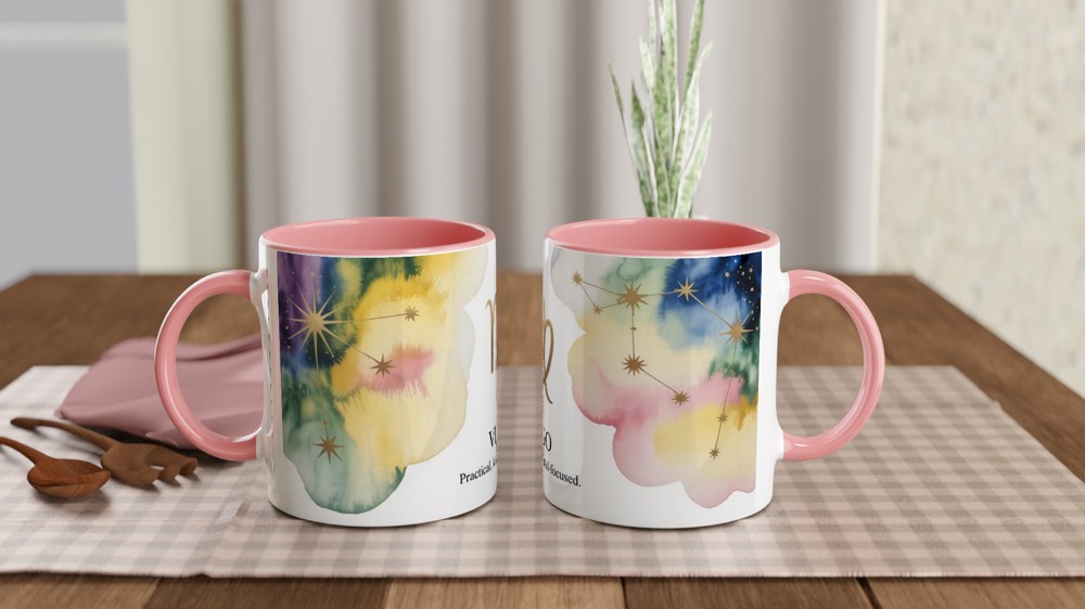 Virgo Zodiac Mug | Celestial Astrology Gift | Constellation Coffee Cup | Birthday Present for Best Friend — view 6
