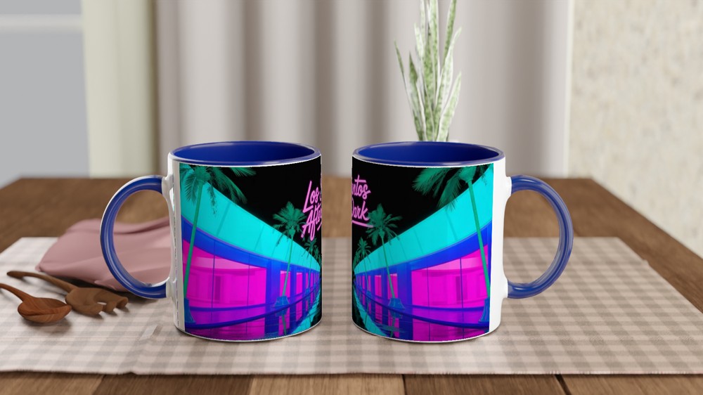 Los Santos Mug | 'After Dark' Neon Gaming Gift | Grand Theft Auto V Inspired Coffee Cup | Birthday Present for Him or Best Friend — view 4