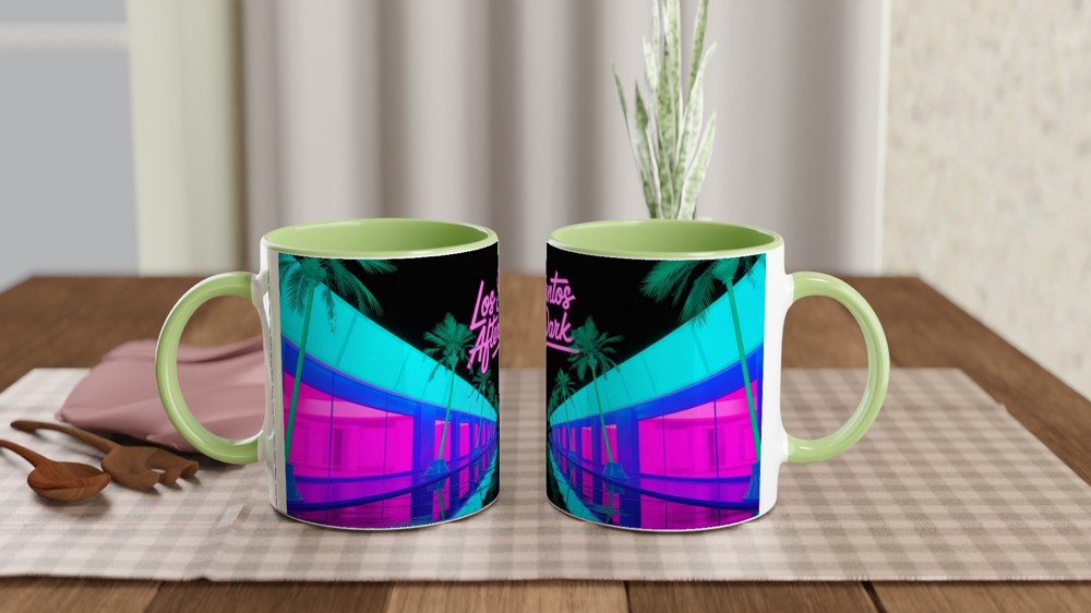 Los Santos Mug | 'After Dark' Neon Gaming Gift | Grand Theft Auto V Inspired Coffee Cup | Birthday Present for Him or Best Friend — view 5
