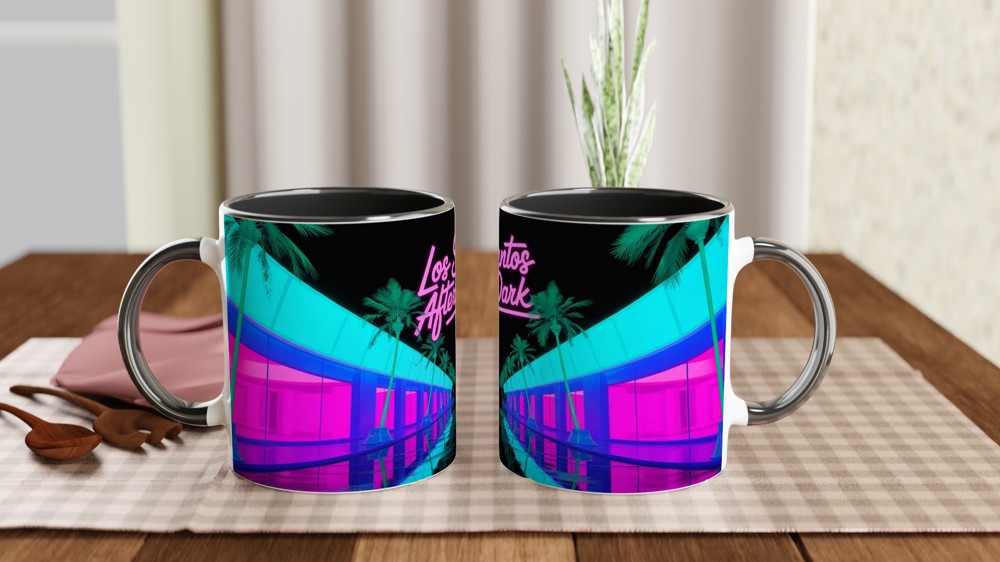 Los Santos Mug | 'After Dark' Neon Gaming Gift | Grand Theft Auto V Inspired Coffee Cup | Birthday Present for Him or Best Friend — view 9