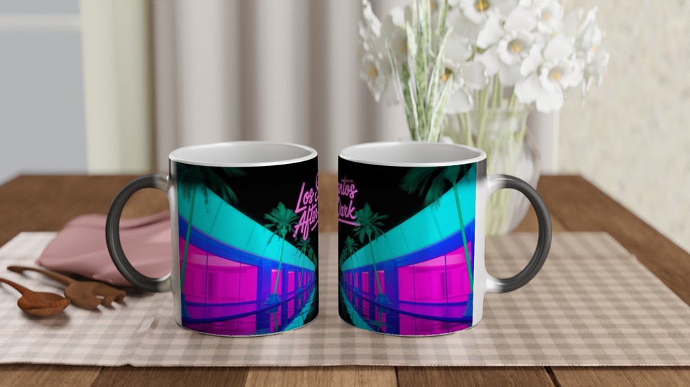 Los Santos Mug | 'After Dark' Neon Gaming Gift | Grand Theft Auto V Inspired Coffee Cup | Birthday Present for Him or Best Friend — view 3