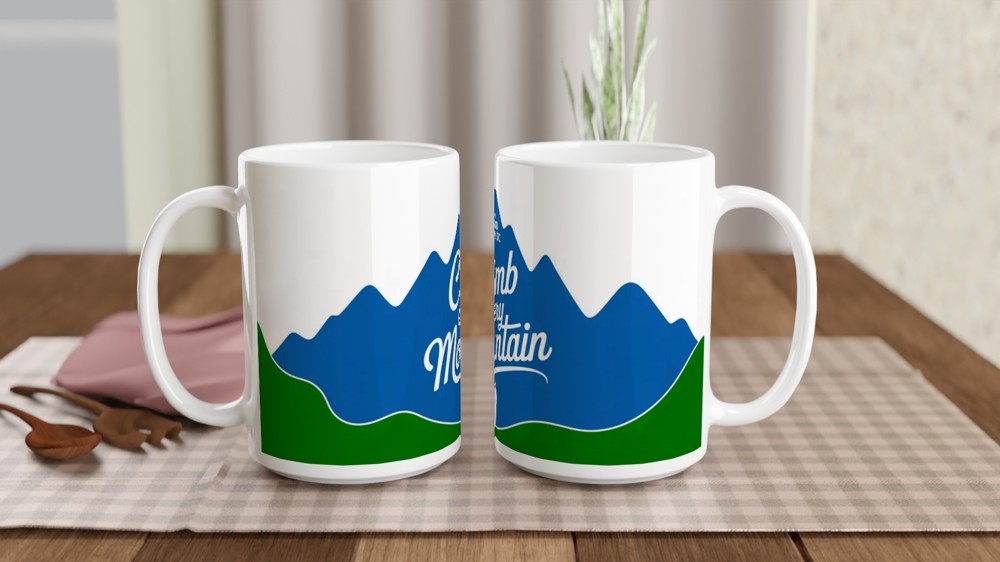 Climb Every Mountain Mug | Sound of Music Gift | Musical Theatre Mug | Graduation and New Job Present for Theatre Lovers — view 2