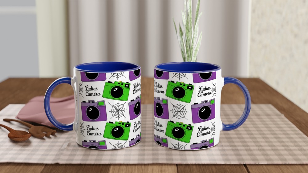 Beetlejuice Musical Mug | Lydia's Camera Gothic Pattern | Theatre Lover Gift | Halloween Birthday Present — view 4