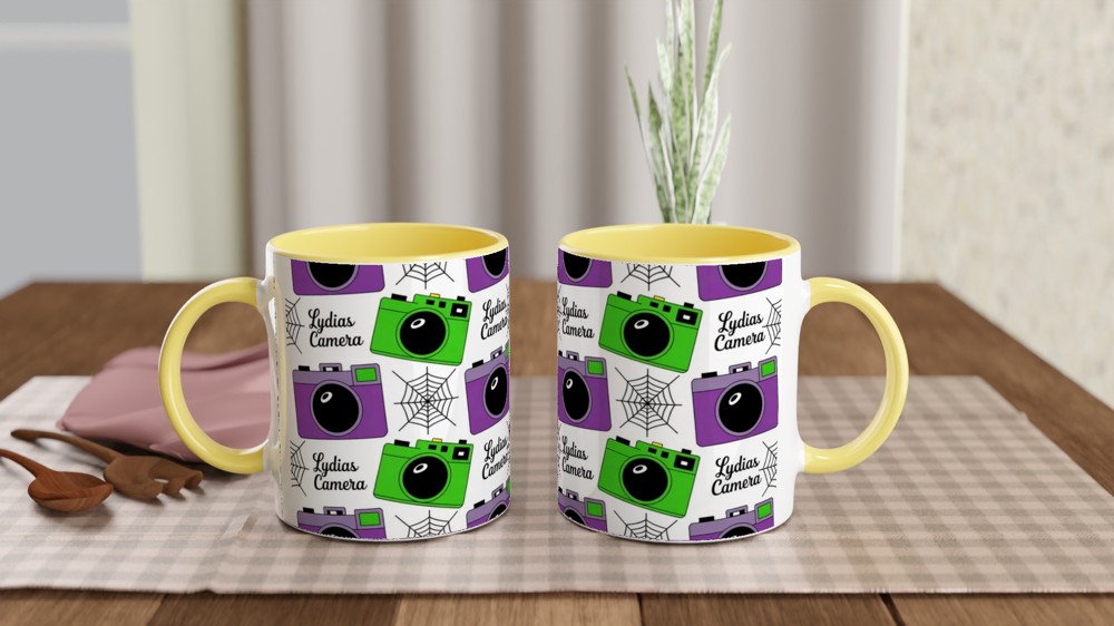 Beetlejuice Musical Mug | Lydia's Camera Gothic Pattern | Theatre Lover Gift | Halloween Birthday Present — view 8