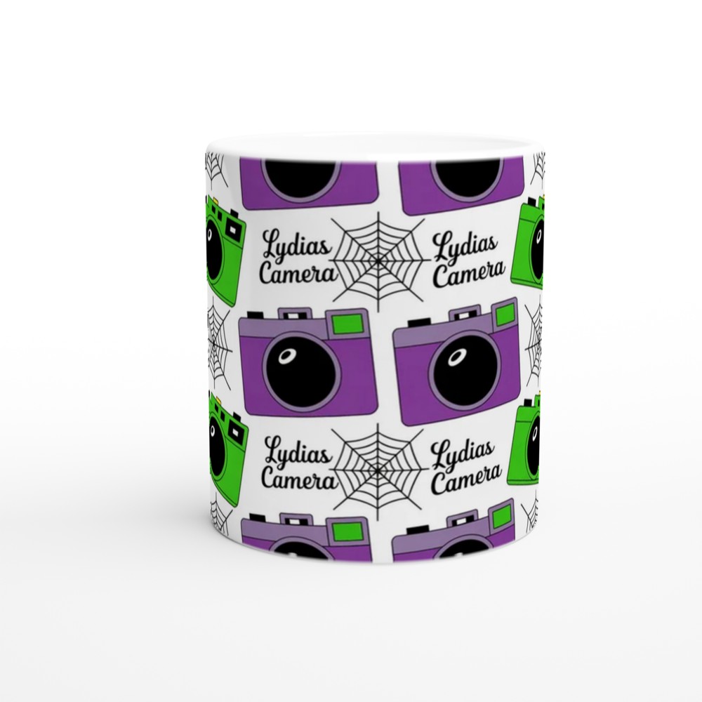 Beetlejuice Musical Mug | Lydia's Camera Gothic Pattern | Theatre Lover Gift | Halloween Birthday Present — view 11