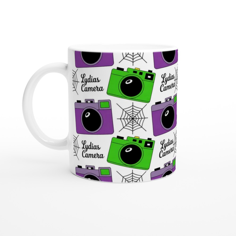 Beetlejuice Musical Mug | Lydia's Camera Gothic Pattern | Theatre Lover Gift | Halloween Birthday Present — view 10