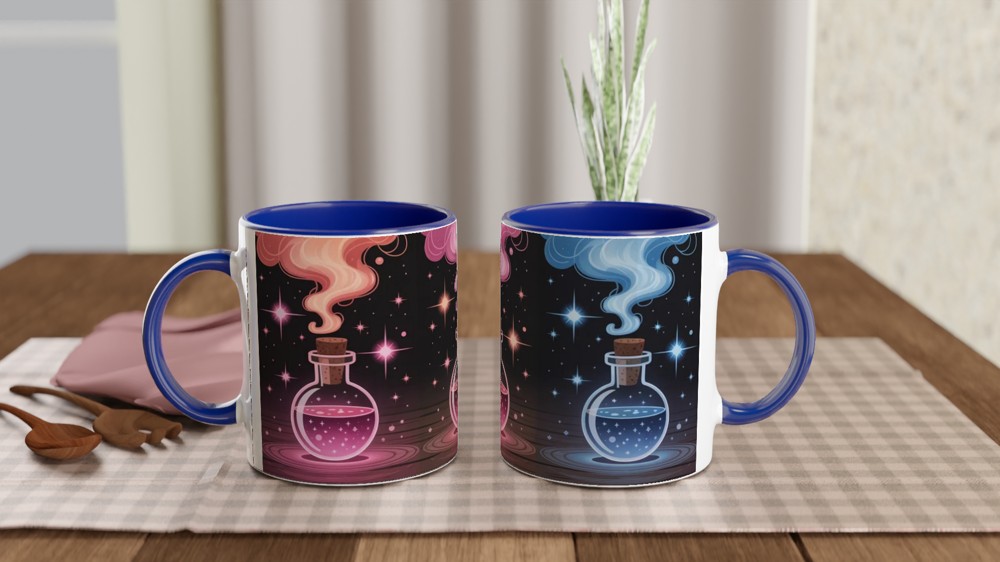 Gender Alchemy Mug | Witchy Gothic Gift | Trans Pride Present | Mystical Potion Bottle Coffee Cup for Best Friend — view 4