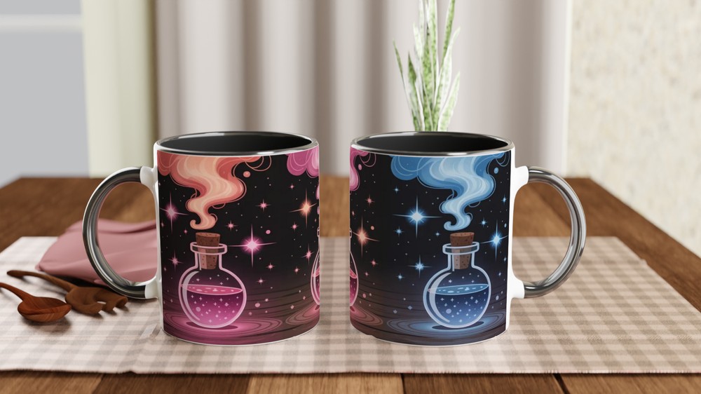 Gender Alchemy Mug | Witchy Gothic Gift | Trans Pride Present | Mystical Potion Bottle Coffee Cup for Best Friend — view 9