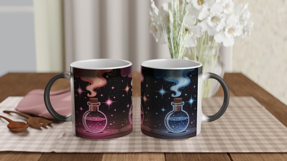 Gender Alchemy Mug | Witchy Gothic Gift | Trans Pride Present | Mystical Potion Bottle Coffee Cup for Best Friend — view 3