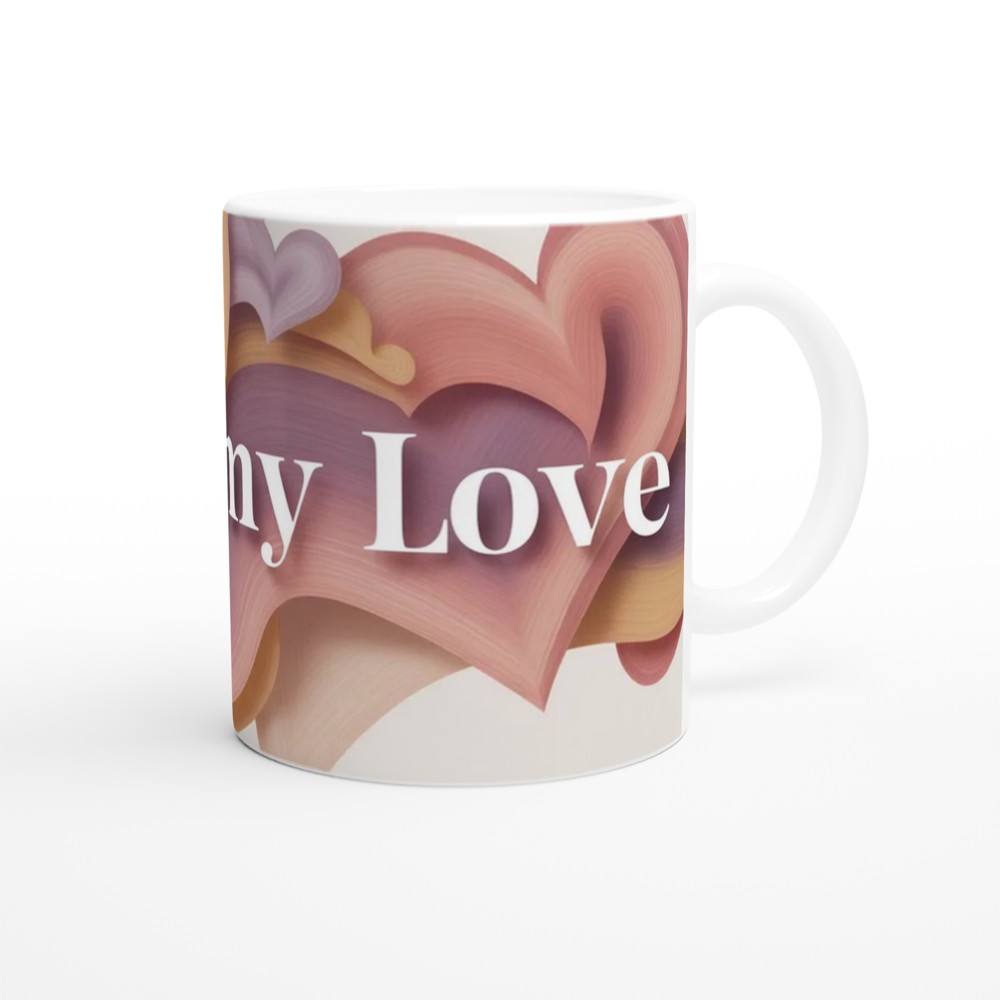 All Of My Love Mug | Valentine's Day Gift | Abstract Heart Anniversary Mug for Couples — view 12