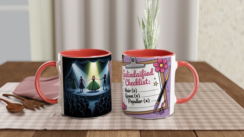 Wicked Popular Mug | Musical Theatre Gift | Kawaii Stationery Style | Gift for Best Friend — view 7