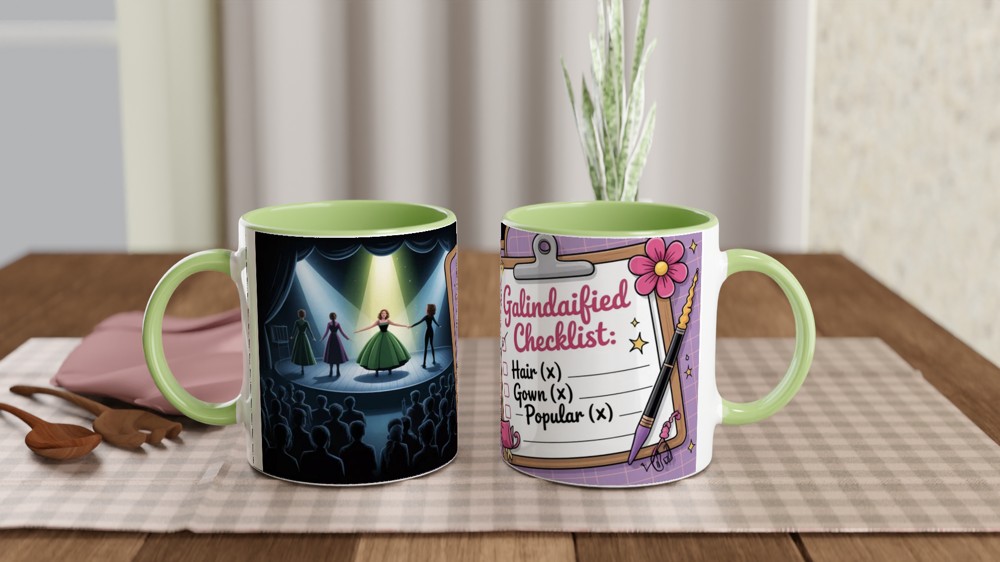 Wicked Popular Mug | Musical Theatre Gift | Kawaii Stationery Style | Gift for Best Friend — view 5