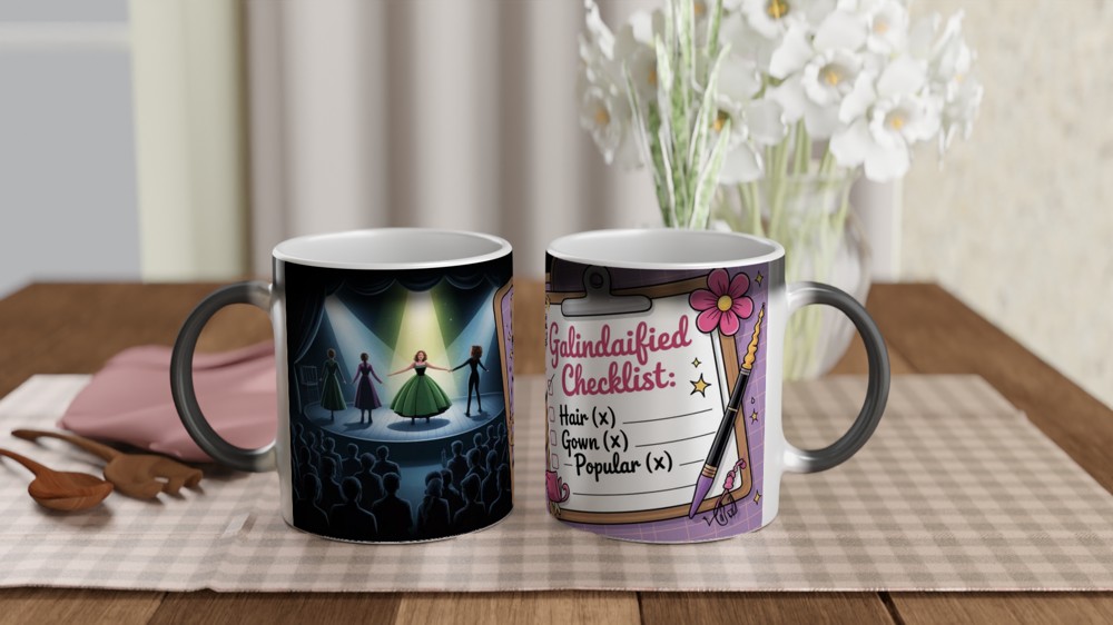 Wicked Popular Mug | Musical Theatre Gift | Kawaii Stationery Style | Gift for Best Friend — view 3