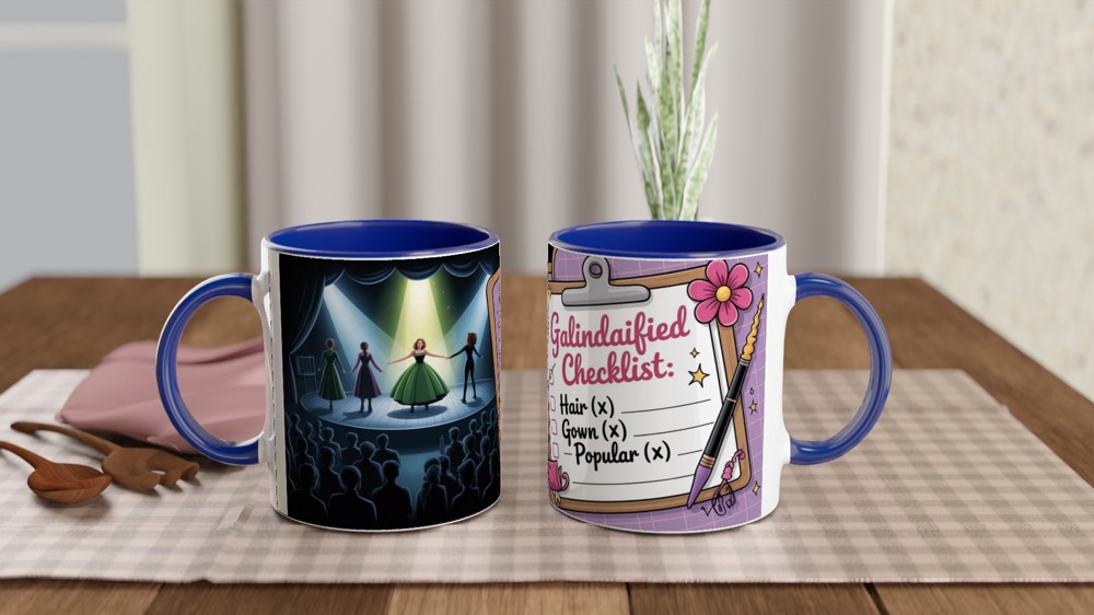 Wicked Popular Mug | Musical Theatre Gift | Kawaii Stationery Style | Gift for Best Friend — view 4