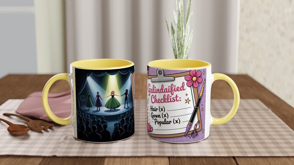 Wicked Popular Mug | Musical Theatre Gift | Kawaii Stationery Style | Gift for Best Friend — view 8