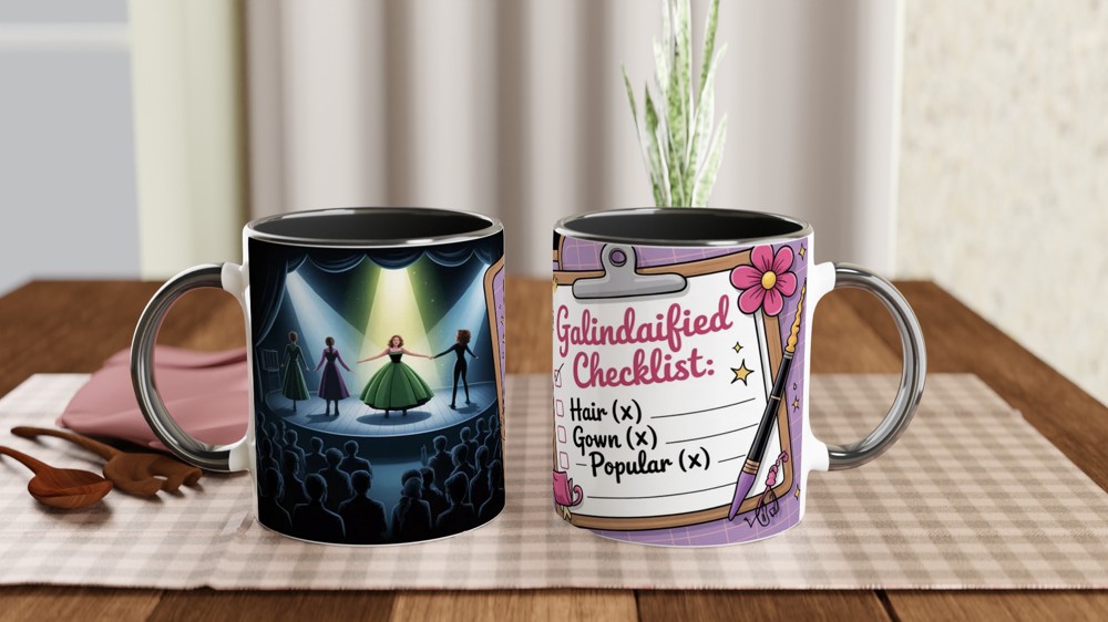 Wicked Popular Mug | Musical Theatre Gift | Kawaii Stationery Style | Gift for Best Friend — view 9
