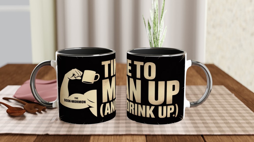 Time To Man Up And Drink Up - Book of Mormon Mug — view 9