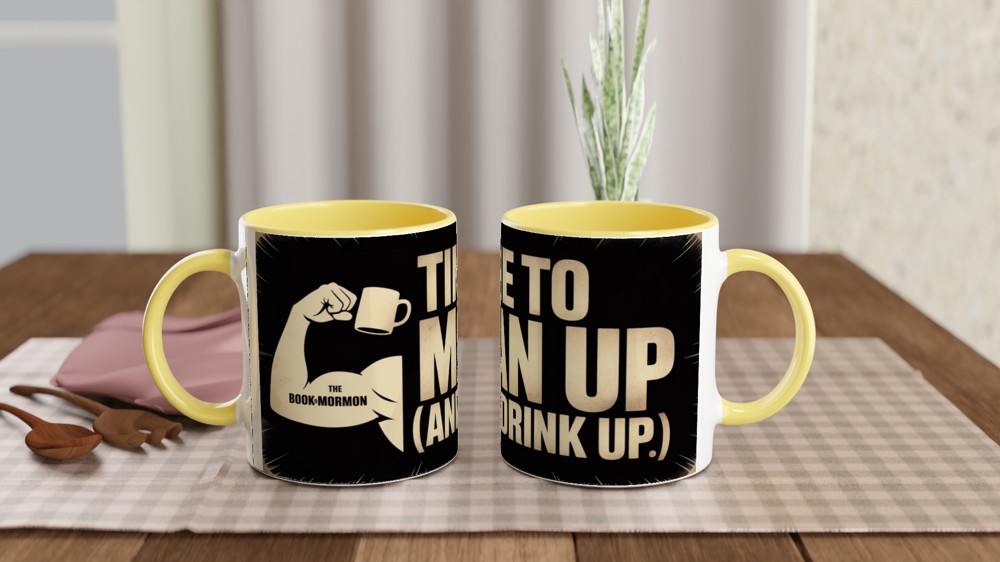 Time To Man Up And Drink Up - Book of Mormon Mug — view 8