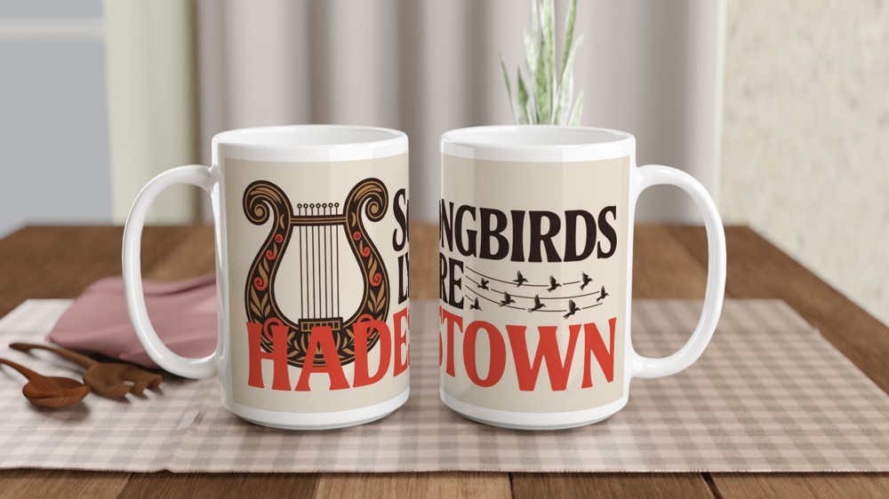 Hadestown Mug | Songbirds Lyre Folk Art Design | Musical Theatre Gift | Theatre Lover Present — view 2