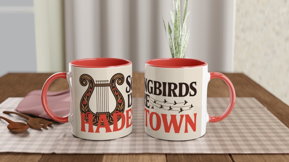 Hadestown Mug | Songbirds Lyre Folk Art Design | Musical Theatre Gift | Theatre Lover Present — view 7
