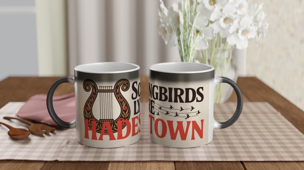 Hadestown Mug | Songbirds Lyre Folk Art Design | Musical Theatre Gift | Theatre Lover Present — view 3