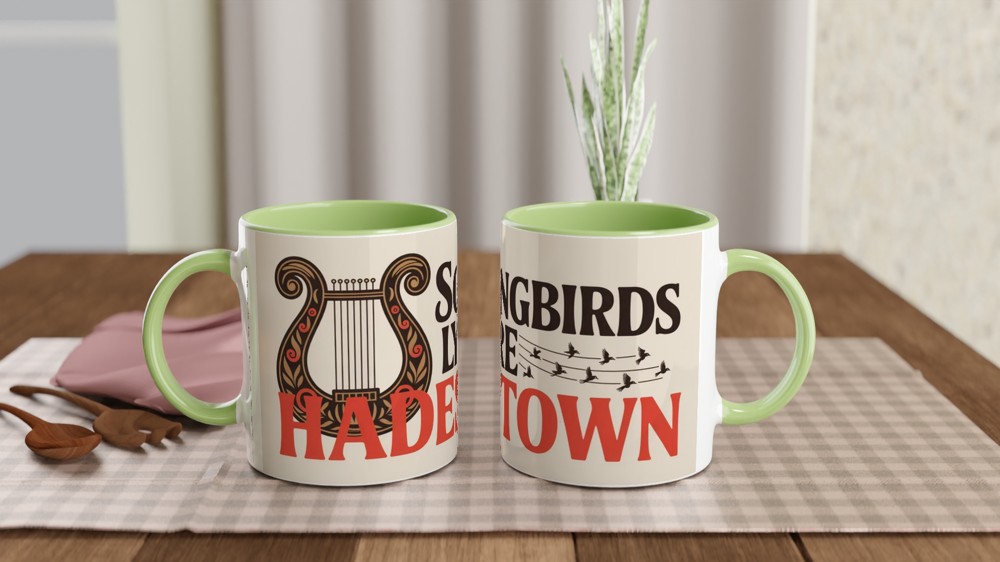 Hadestown Mug | Songbirds Lyre Folk Art Design | Musical Theatre Gift | Theatre Lover Present — view 5