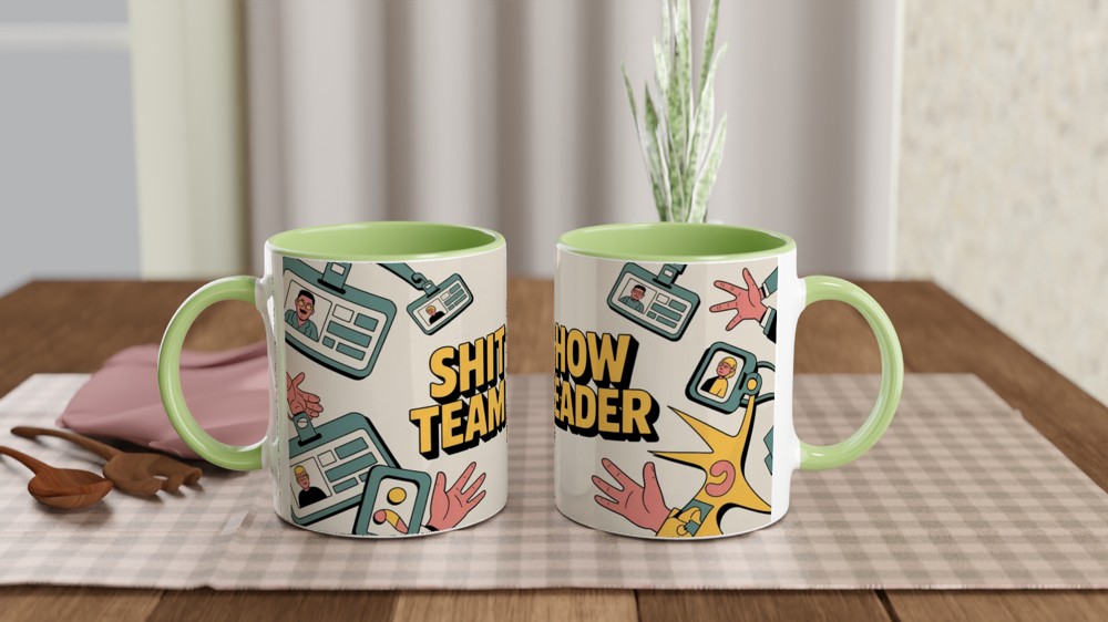 Shit Show Team Leader Funny Office Mug — view 5