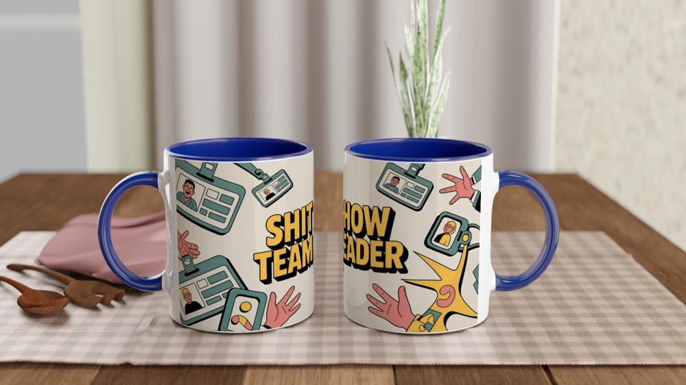 Shit Show Team Leader Funny Office Mug — view 4