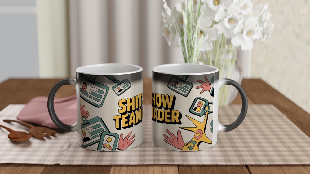 Shit Show Team Leader Funny Office Mug — view 3