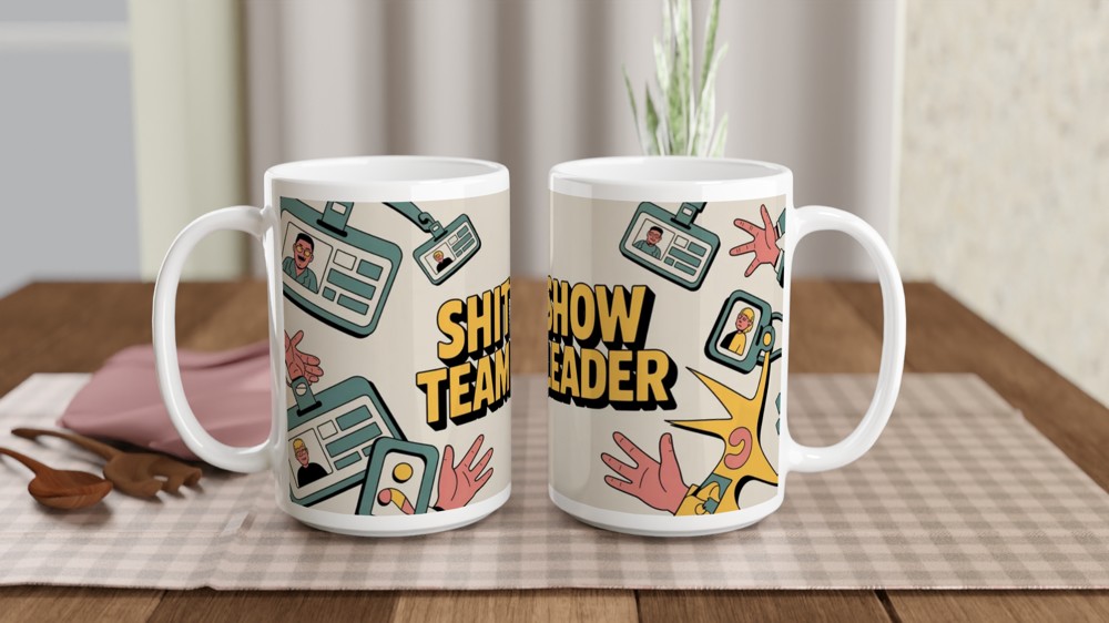Shit Show Team Leader Funny Office Mug — view 2