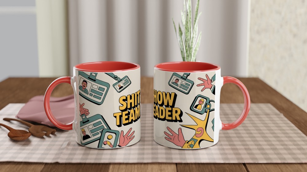 Shit Show Team Leader Funny Office Mug — view 7